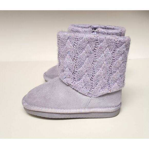 Jumping Beans Reagann Toddler Girls Winter Sweater Boots Lavender Purple Size 11 - Picture 5 of 14